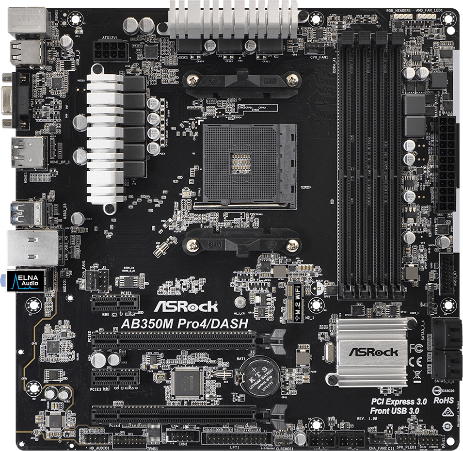 Asrock AB350M Pro4/Dash - Motherboard Specifications On MotherboardDB